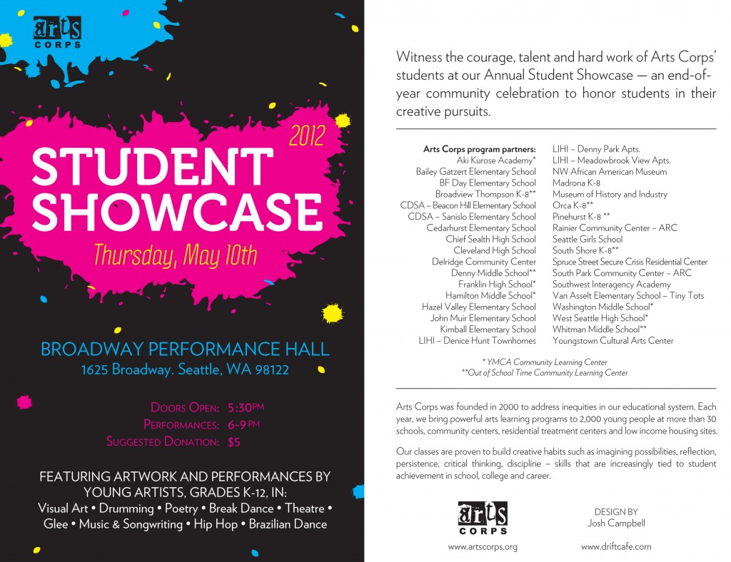 2012 Student Showcase Flyer